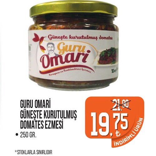 Guru Omari Güneşte Kurutulmuş Domates Ezmesi 250 Gr image