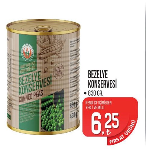 Tarım Kredi Birlik Bezelye Konservesi 830 Gr image