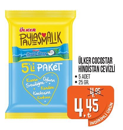 Ülker Cocostar Hindistan Cevizli 5 Adet 25 Gr image