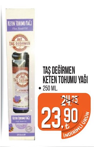 Taş Değirmen Keten Tohumu Yağı 250 ml image