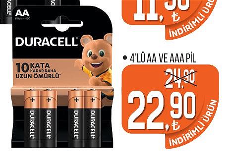 Duracell 4'lü AA/AAA image