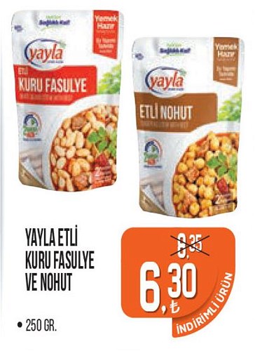 Yayla Etli Kuru Fasulye ve Nohut 250 Gr image