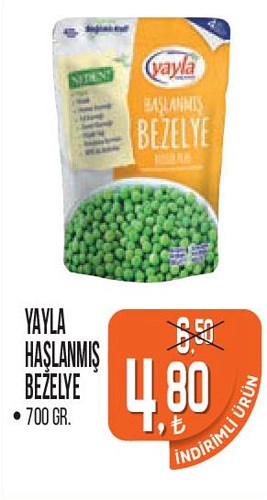 Yayla Haşlanmış Bezelye 700 Gr image