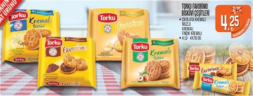 Torku Favorimo Bisküvi Çeşitleri 4x76 Gr image