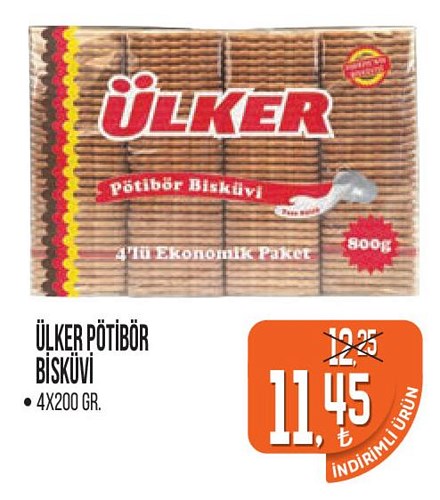 Ülker Pötibör Bisküvi 4x200 Gr image