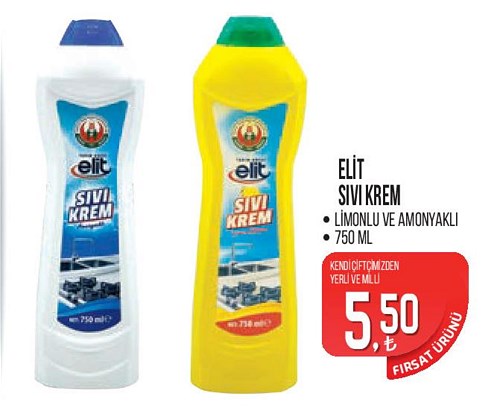 Tarım Kredi Birlik Elit Sıvı Krem Limonlu ve Amonyaklı 750 ml image