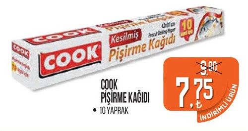 Cook Pişirme Kağıdı 10 Yaprak image