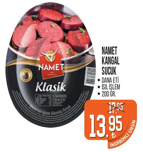 Namet Kangal Sucuk Dana Eti Isıl İşlem 200 gr image
