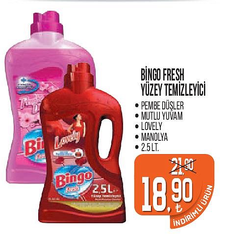 Bingo Fresh Yüzey Temizleyici Çeşitleri 2.5 Lt image