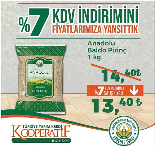 Tarım Kredi Birlik Anadolu Baldo Pirinç 1 kg image