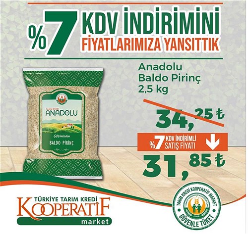 Tarım Kredi Birlik Anadolu Baldo Pirinç 2,5 kg image