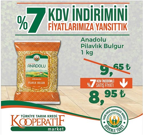 Tarım Kredi Anadolu Pilavlık Bulgur 1 kg image