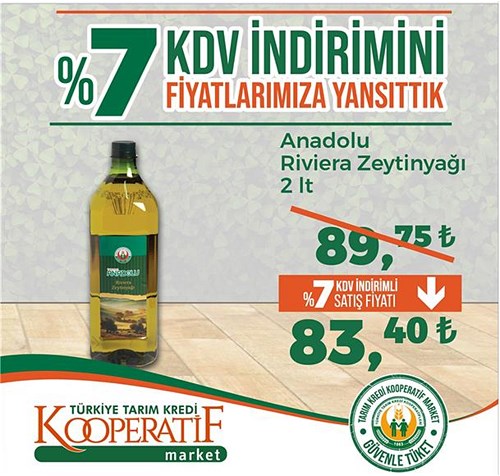 Tarım Kredi Birlik Anadolu Riviera Zeytinyağı 2 lt image