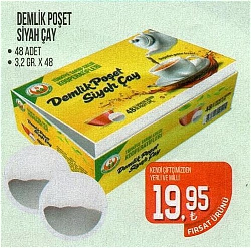 Tarım Kredi Birlik Demlik Siyah Çay 3.2 gr x 48 Adet image