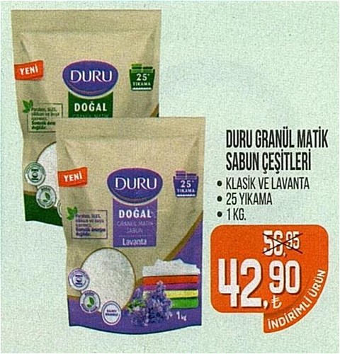 Duru Granül Matik Sabun Çeşitleri 1 Kg 25 Yıkama image