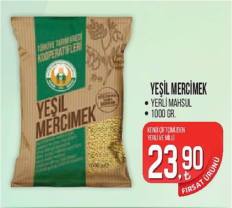 Tarım Kredi Birlik Yeşil Mercimek 1000 gr image