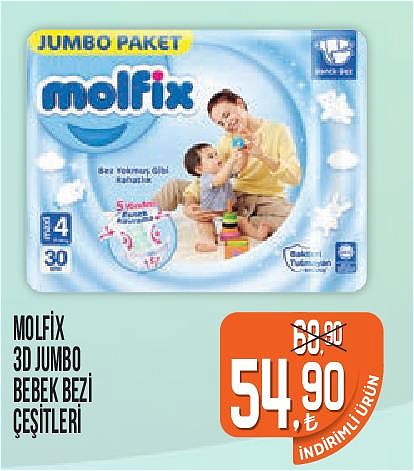 Molfix 30 Jumbo Bebek Bezi Çeşitleri image