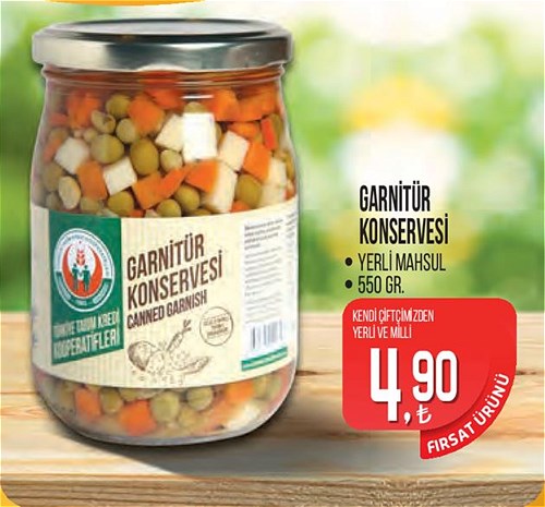 Tarım Kredi Birlik Garnitür Konservesi 550 gr image