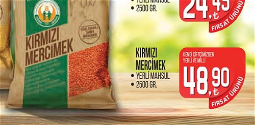 Tarım Kredi Birlik Kırmızı Mercimek 2500 gr image