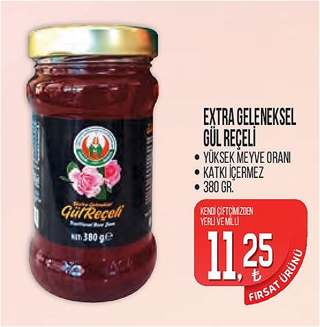 Tarım Kredi Birlik Extra Geleneksel Gül Reçeli 380 gr image