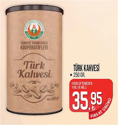 Tarım Kredi Birlik Türk Kahvesi 250 gr image