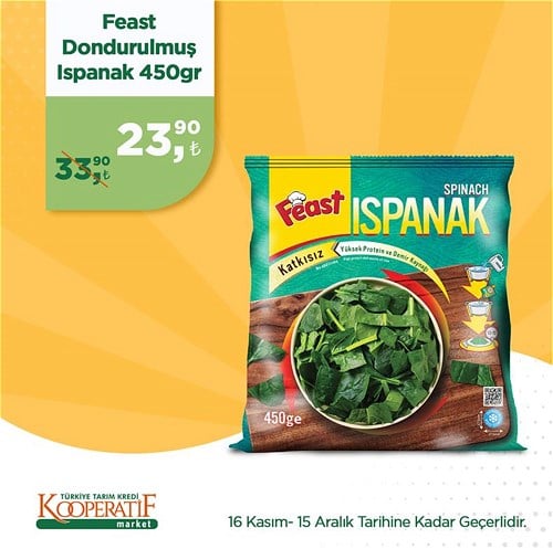 Feast Dondurulmuş Ispanak 450 gr image