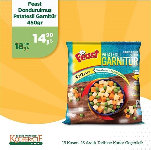 Feast Dondurulmuş Patatesli Garnitür 450 gr image