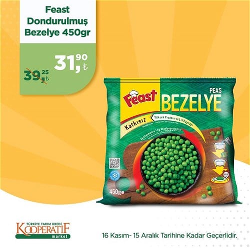 Feast Dondurulmuş Bezelye 450 gr image