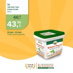 Tarım Kredi Birlik Tam Yağlı Taze Süzme Peynir 460 g image