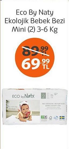 Eco By Naty Ekolojik Bebek Bezi Mini 2 3 6 Kg Indirimde Market