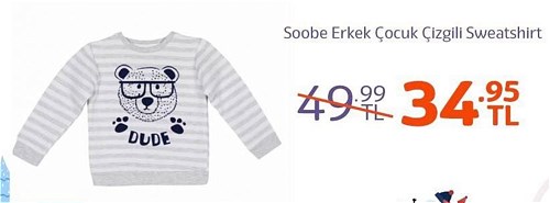 Soobe Erkek Çocuk Çizgili Sweatshirt image