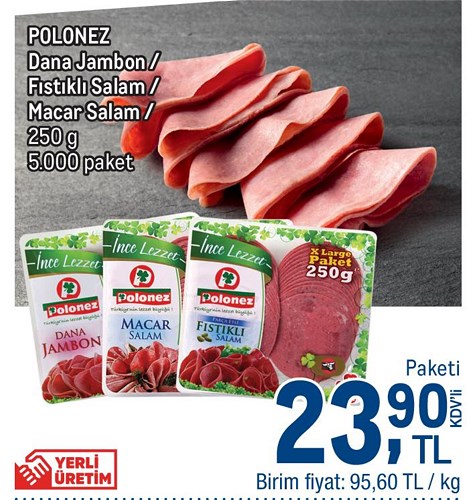 Polonez Dana Jambon/Fıstıklı Salam/Macar Salam 250 g image