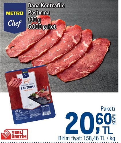 Metro Chef Dana Kontrafile Pastırma 130 g image