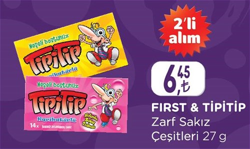 First&Tipitip Zarf Sakız Çeşitleri 27 g image