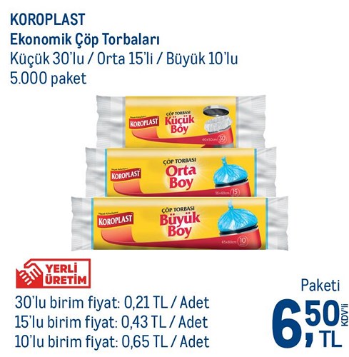 Koroplast Ekonomik Çöp Torbaları/Paketi image