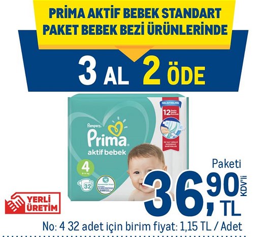 Prima Aktif Bebek Standart Paket Bebek Bezi  image