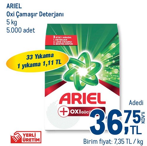 Ariel Oxi Çamaşır Deterjanı 5 kg image