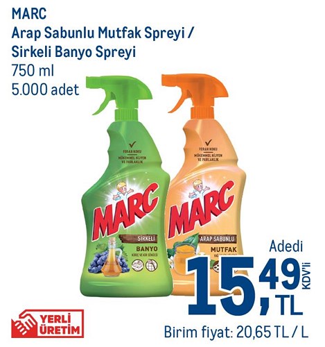 Marc Arap Sabunlu Mutfak Spreyi/Sirkeli Banyo Spreyi 750 ml image