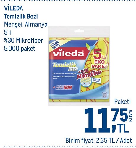 Vileda Temizlik Bezi 5'li image