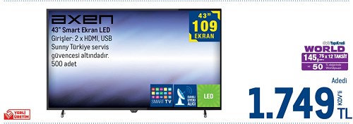 Axen 43" 109 Ekran Smart Ekran Led image