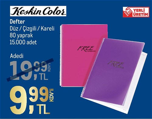 Keskin Color Defter 80 Yaprak image