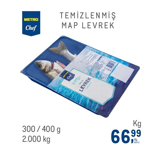 Metro Chef Temizlenmiş Map Levrek 300/400 g kg image