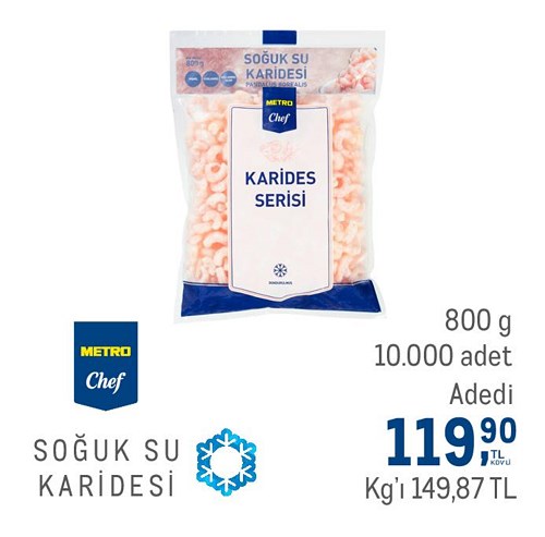 Metro Chef Soğuk Su Karidesi 800 g image