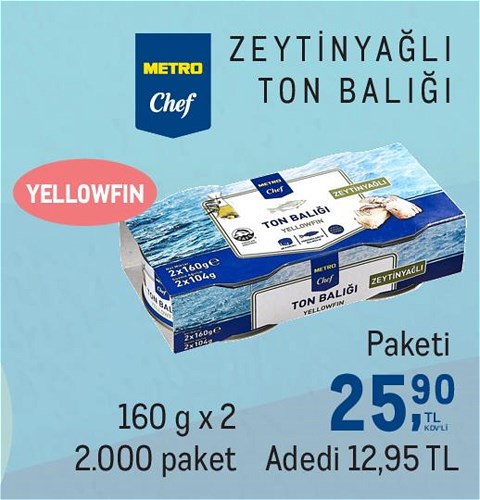Metro Chef Zeytinyağlı Ton Balığı 160 g x 2 image
