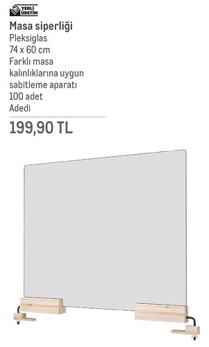 Masa Siperliği Pleksilas 74x60 cm image