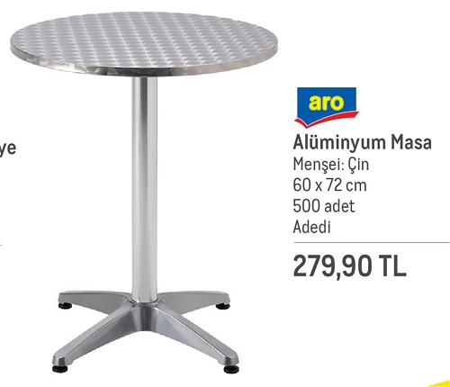 Aro Alüminyum Masa 60x72 cm image