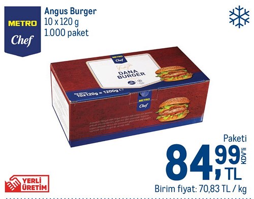 Metro Chef Angus Burger 10x120 g image