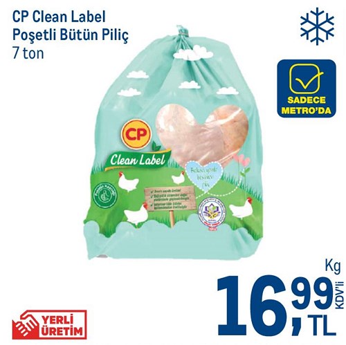 Cp Clean Label Poşetli Bütün Piliç kg image