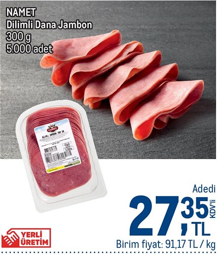 Namet Dilimli Dana Jambon 300 g image