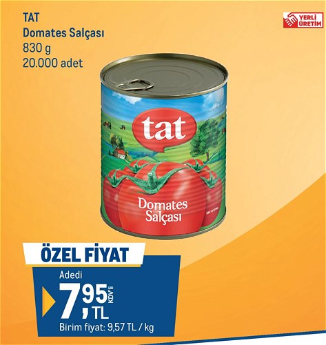 Tat Domates Salçası 830 g image